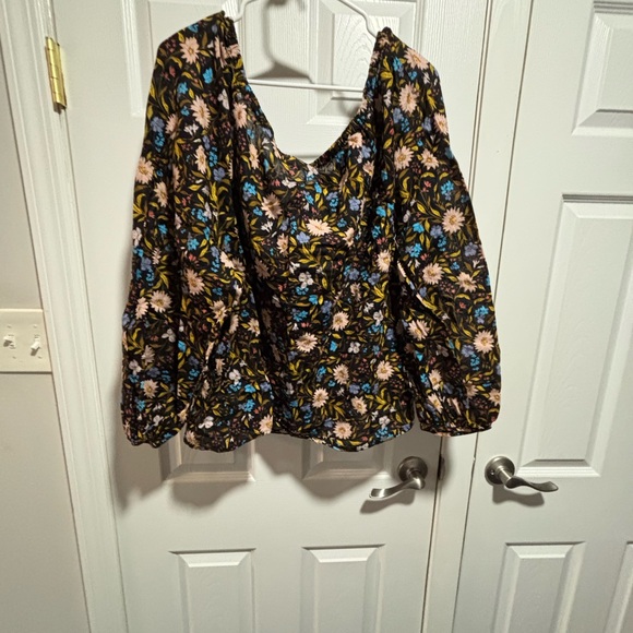 A.N.A Plus Size Woman’s Floral Top 3X 3/4 Sleeves - Picture 4 of 4